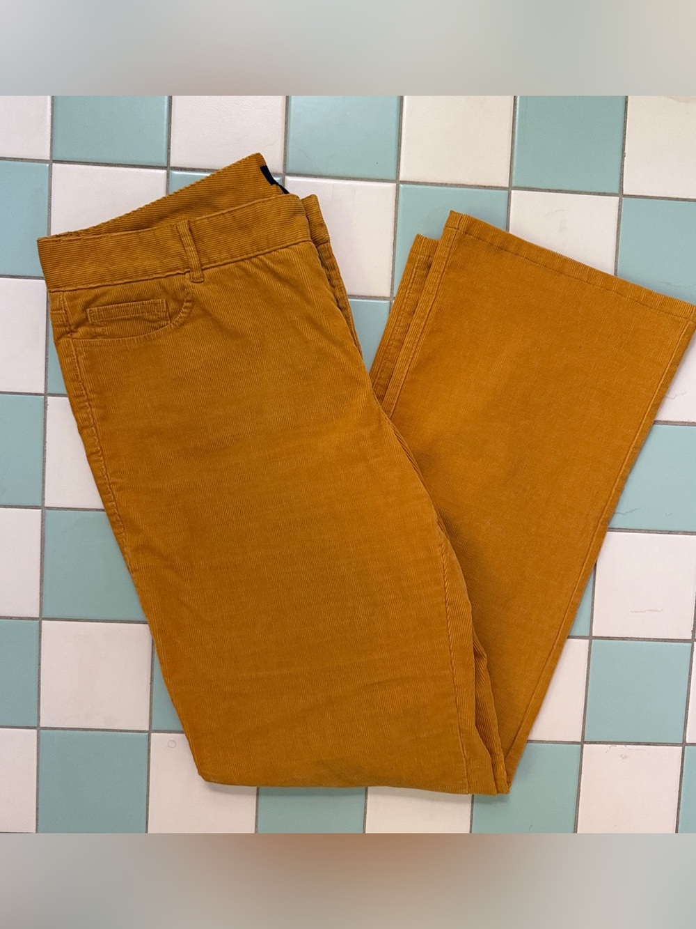 Lord & Taylor Corduroy Pants, Marigold - Size 10
